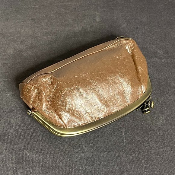 HOBO Brand Sable Metallic Leather Wristlet & Coin Purse - Picture 5 of 8